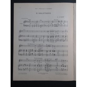 AUBERT Gaston O Salutaris Chant Piano 1912