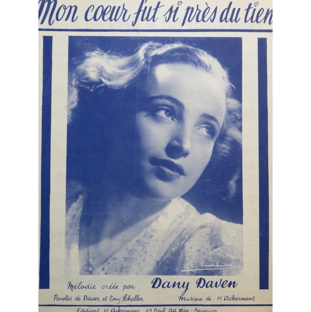 ACKERMANS Hippolyte Mon cœur fut si près du tien Chant Piano 1955