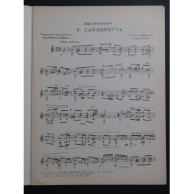 MENDELSSOHN Canzonetta del Cuarteto op 12 Guitare 1951