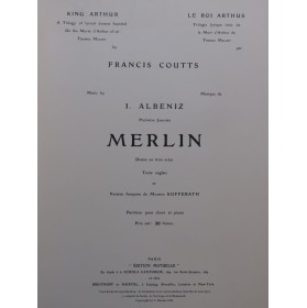 ALBENIZ Isaac Merlin Opéra...