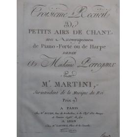 MARTINI Troisième Recueil...