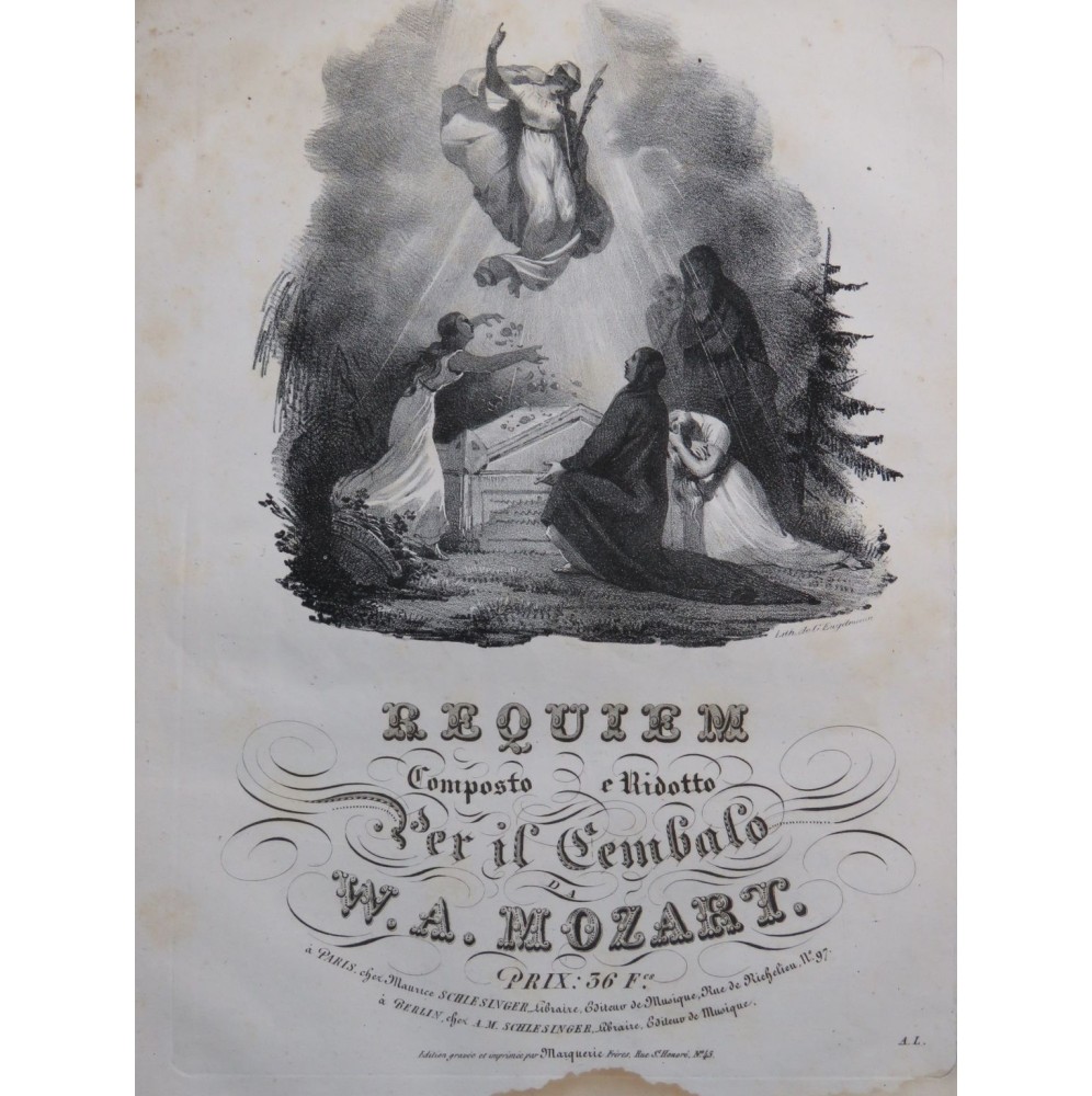 MOZART W. A. Requiem L'Impresario Chant Clavecin ca1822