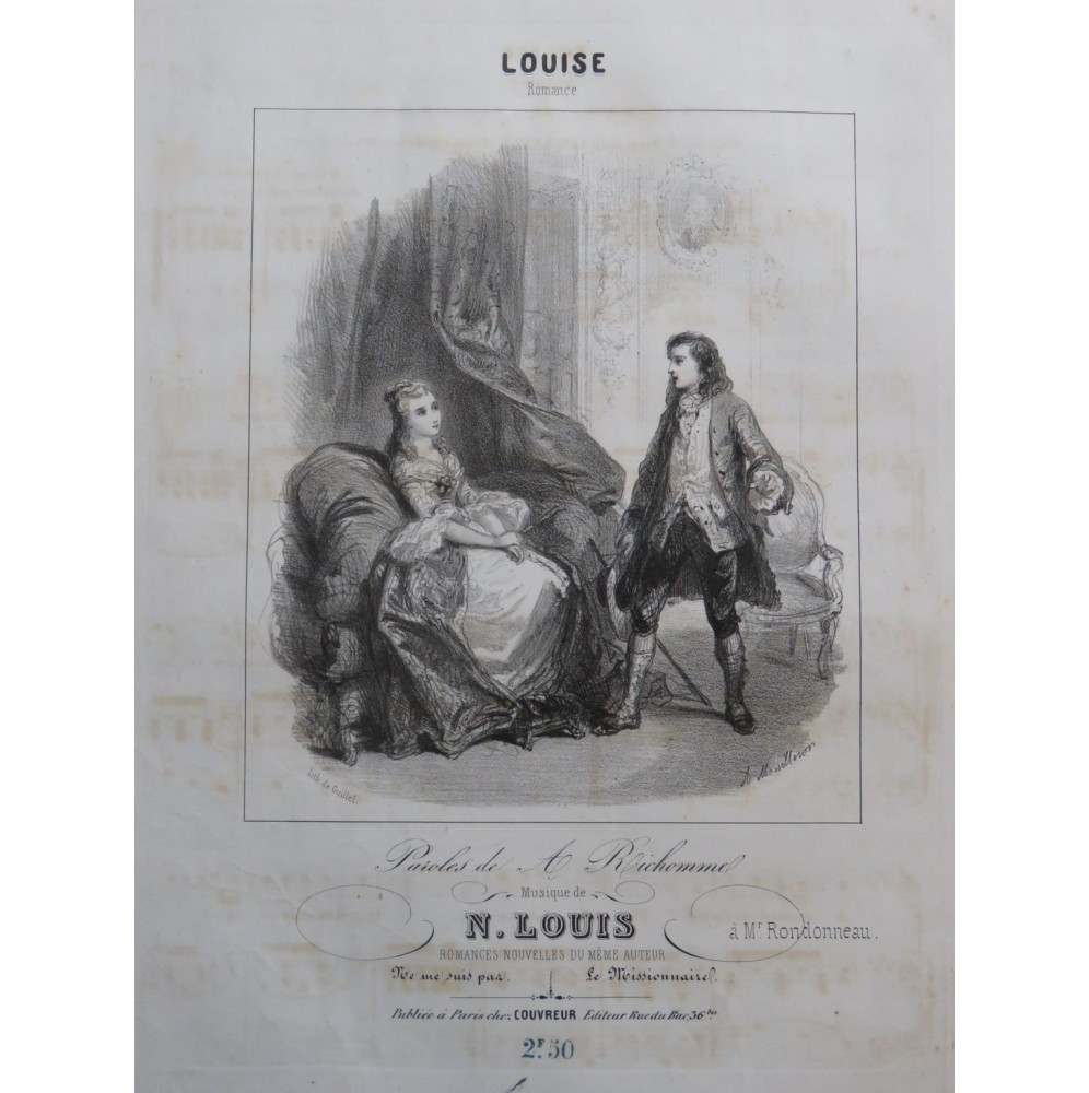 LOUIS N. Louise Chant Piano ca1840