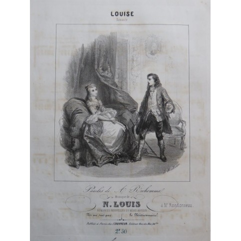 LOUIS N. Louise Chant Piano ca1840