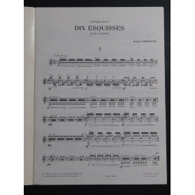 LABROUVE Jorge Dix Esquisses Guitare 1980