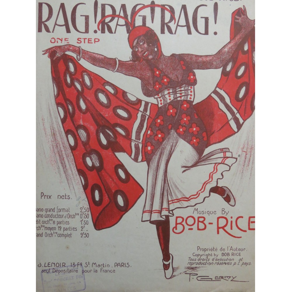 RICE Bob Rag ! Rag ! Rag ! Piano 1919
