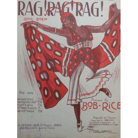 RICE Bob Rag ! Rag ! Rag ! Piano 1919