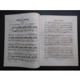 CHASTAN Jules Hymne de l'Enfant Chant Piano ca1850
