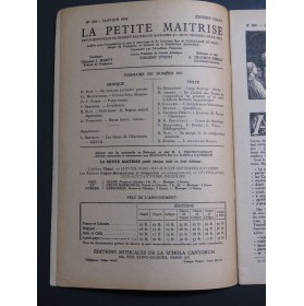La Petite Maîtrise No 260 Blin Monteverde Fumet Chant Orgue 1935