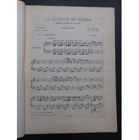 VALVERDE Joaquin La Chiquita de Najera Juguete Chant Piano 1898