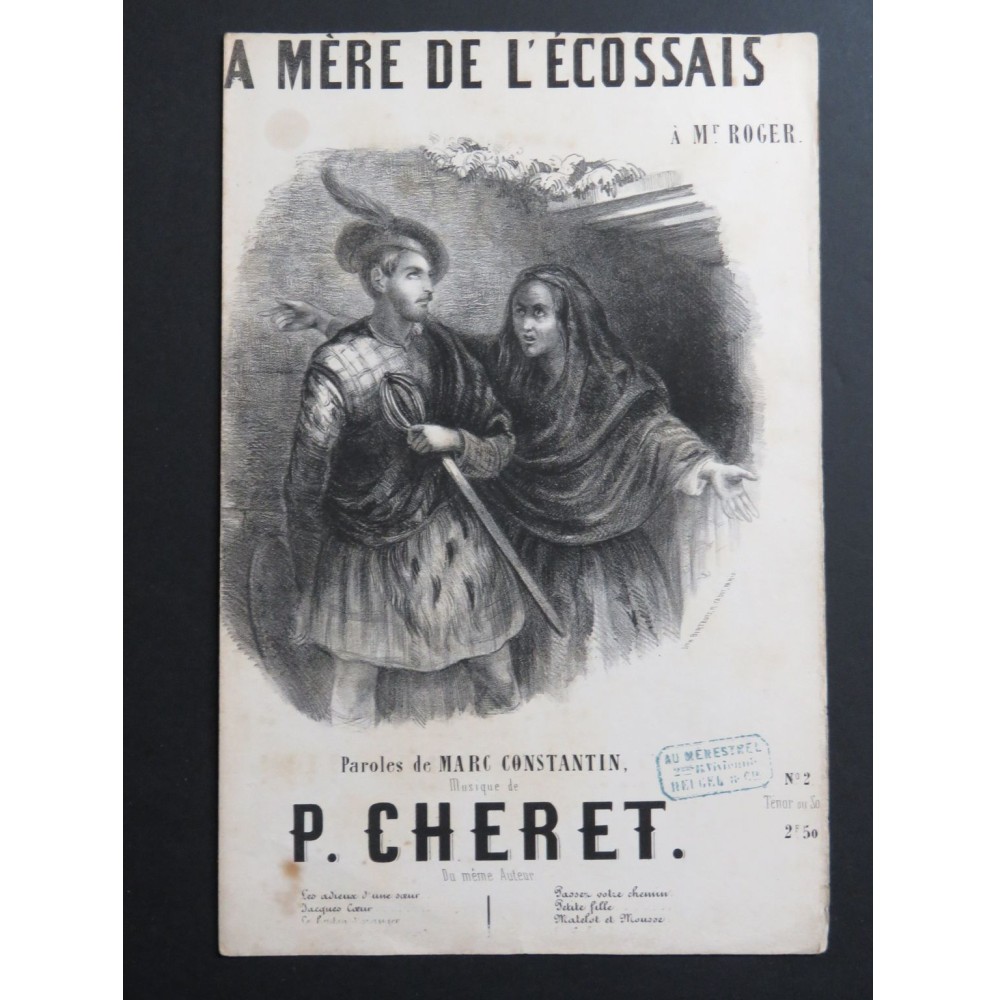 La Mère de l'Écossais P. Chéret Chant Guitare ca1840
