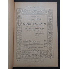 DOYEN Albert Chant Triomphal Dédicace Chant Piano 1921