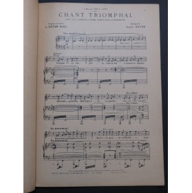 DOYEN Albert Chant Triomphal Dédicace Chant Piano 1921