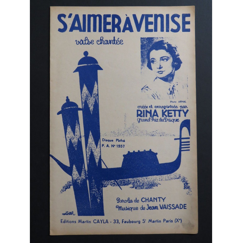 S'aimer à Venise Rina Ketty Jean Vaissade Chant