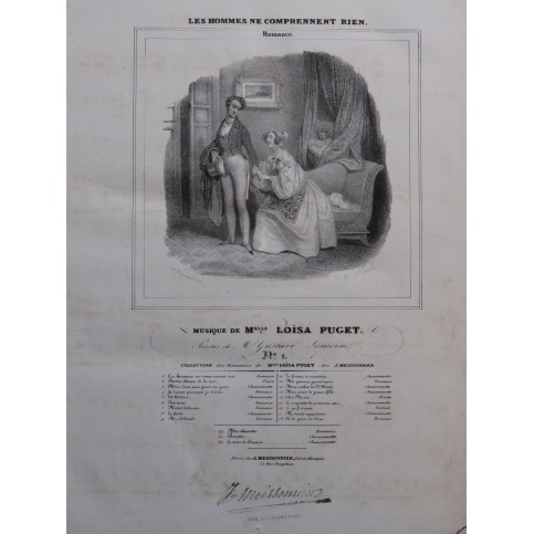 PUGET Loïsa Les Hommes ne comprennent rien Chant Piano ca1840