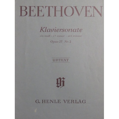 BEETHOVEN Sonate op 27 No 2 Piano 1980