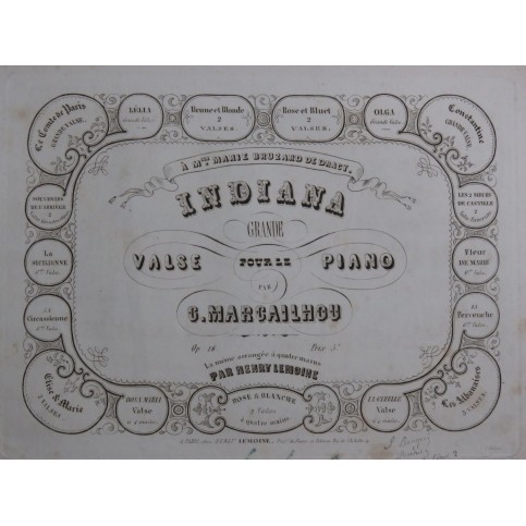MARCAILHOU Gatien Indiana Piano ca1850