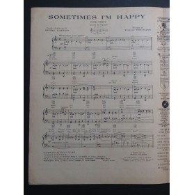 YOUMANS Vincent Sometimes I'm Happy Piano 1927