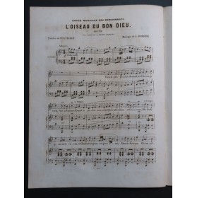 BORDÈSE Luigi L'Oiseau du Bon Dieu Chant Piano ca1858