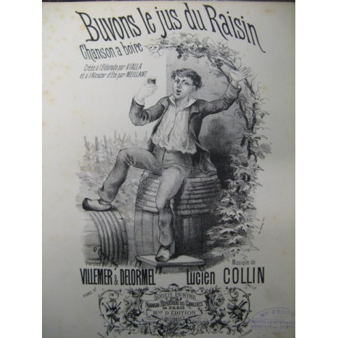 COLLIN Lucien Buvons le jus Chant Piano XIXe