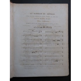 ROSSINI G. Le Barbier de Séville Opéra Chant Piano ca1825