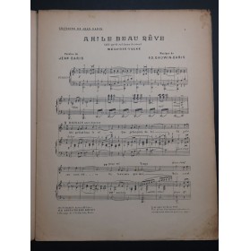 GAUWIN-DARIS Ad. Ah ! le Beau Rêve Chant Piano 1913
