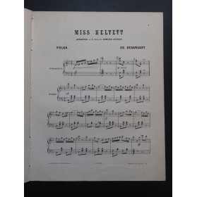 DERANSART Edouard Miss Helyett Polka Piano ca1890