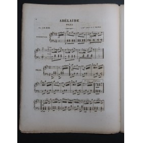 DIAS Jean-Baptiste Adelaïde Polka Dédicace Piano ca1850
