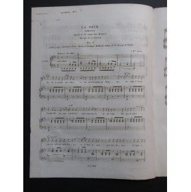 GRISAR Albert La Peur Dédicace Chant Piano ca1840