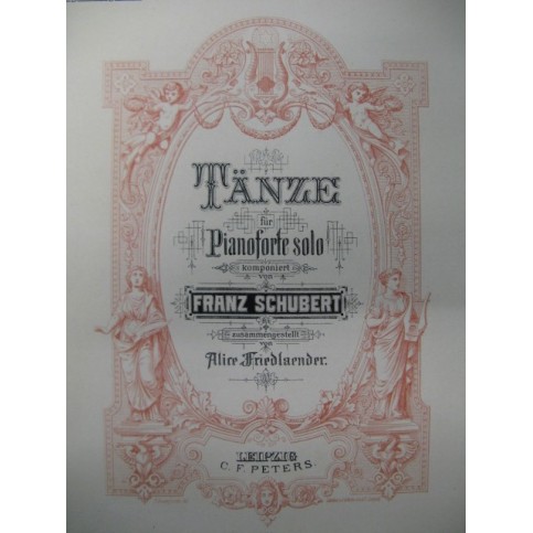 SCHUBERT Franz Tänze Pièces pour Piano 1892
