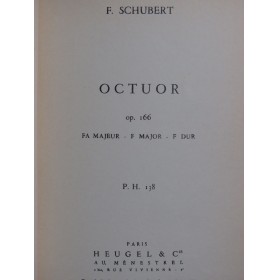SCHUBERT Franz Octuor op...