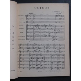 SCHUBERT Franz Octuor op 166 Cordes Clarinette Cor Basson 1955