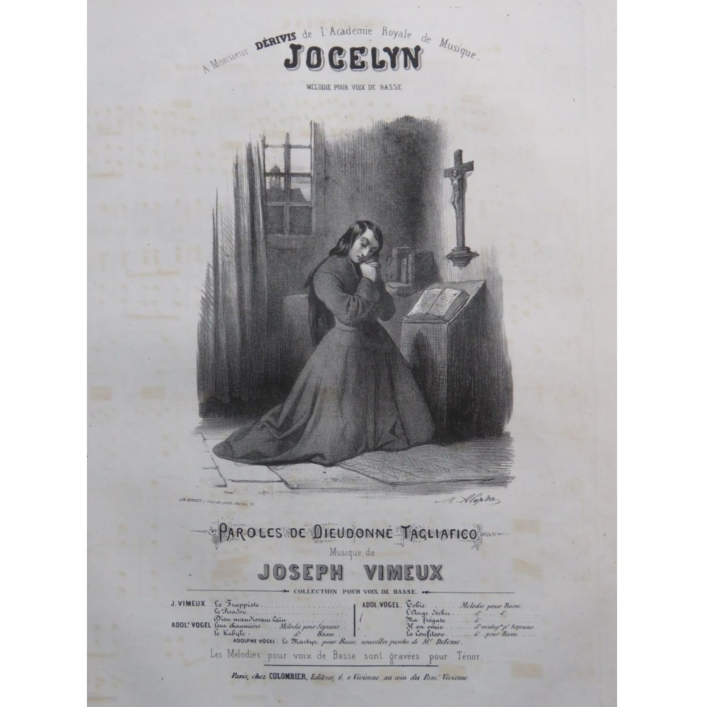 VIMEUX Joseph Jocelyn Chant Piano ca1840