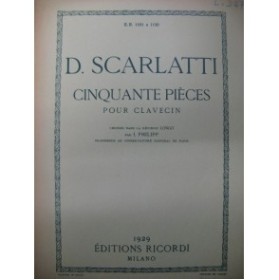 SCARLATTI D. Sonate No 327 Clavecin 1929