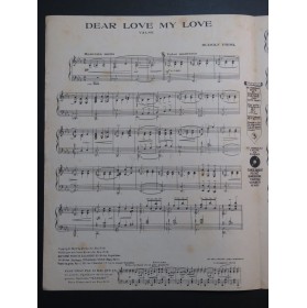 FRIML Rudolf Dear Love My Love Piano 1920