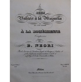 NEGRI Benoît Deux Valses à...