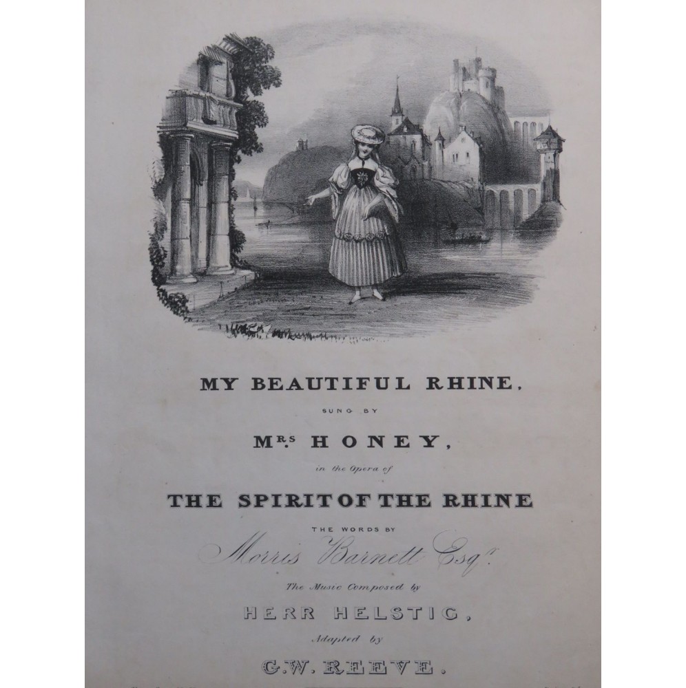 REEVE G. W. My Beautiful Rhine Chant Piano ca1830