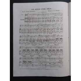 CHERET P. Les Adieux d'une sœur Chant Piano ca1840