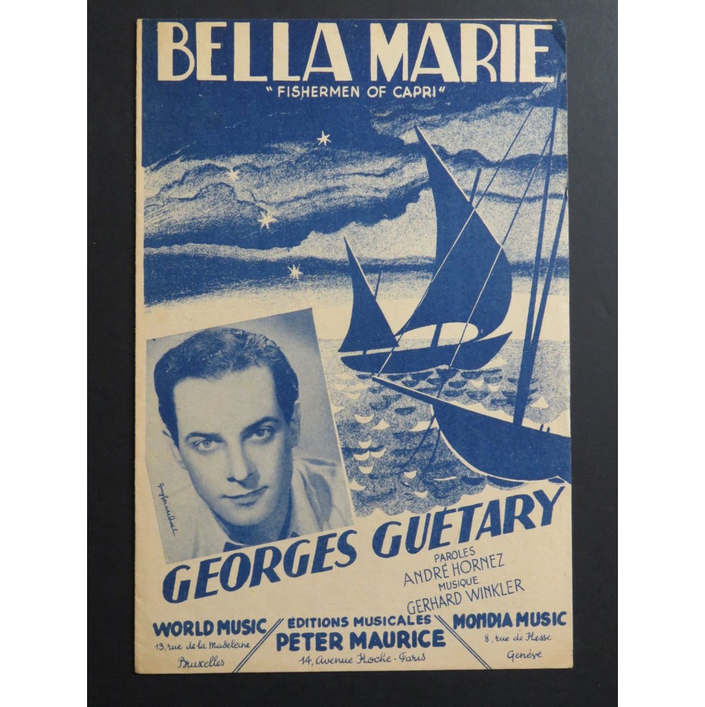 Bella Marie Gerhard Winkler Georges Guétary Chant 1947