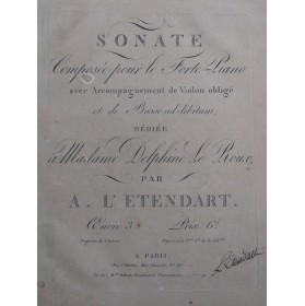 L'ÉTENDART A. Sonate op 3...