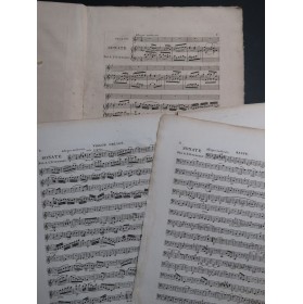 L'ÉTENDART A. Sonate op 3 Signature Piano Violon Basse ca1820