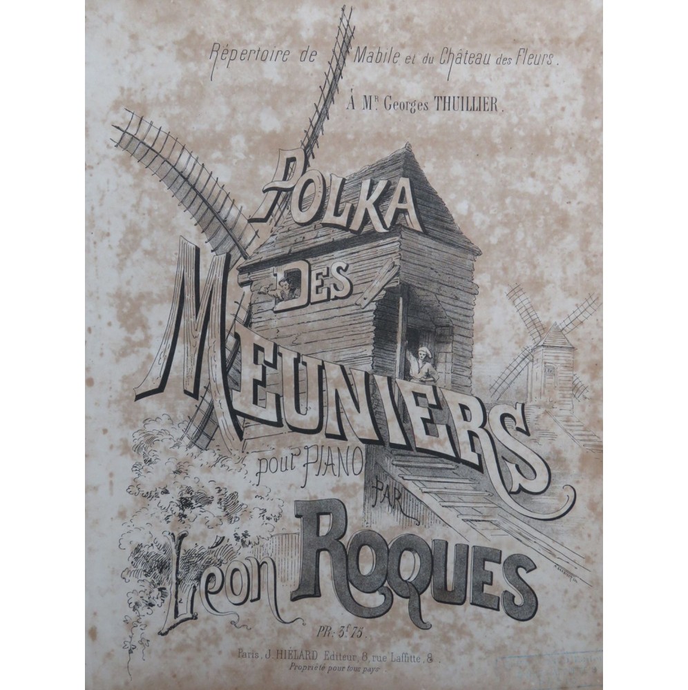 ROQUES Léon Polka des Meuniers op 65 Piano ca1865