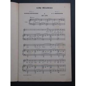 DE KERVÉGUEN Guy Cinq Mélodies Chant Piano XIXe