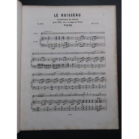 TULOU Jean-Louis Le Ruisseau op 126 Piano Flûte XIXe