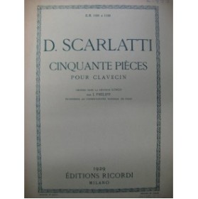 SCARLATTI D. Sonate No 455 Clavecin 1929