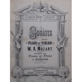 MOZART W. A. Sonates Piano...