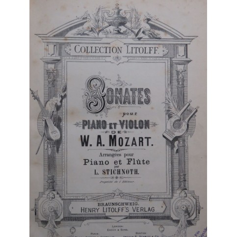 MOZART W. A. Sonates Piano Flûte