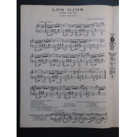 GRANATO Carlo Los Ojos Tango Milonga Piano 1925