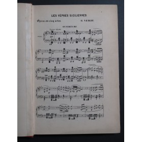 VERDI Giuseppe Les Vepres Siciliennes Opéra Chant Piano XIXe