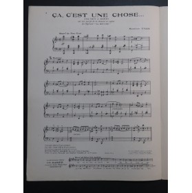 YVAIN Maurice Ça c'est une chose Piano 1922